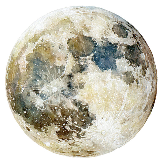 moon, lunar, celestial, night sky, cream, beige, tan, taupe, gray, blue-gray, charcoal, white, crater, space, astronomy, realistic, detailed, textured, nature, scientific, educational, wall hanging, home decor, modern, contemporary, abstract, celestial theme, planetary, surface texture, monochromatic