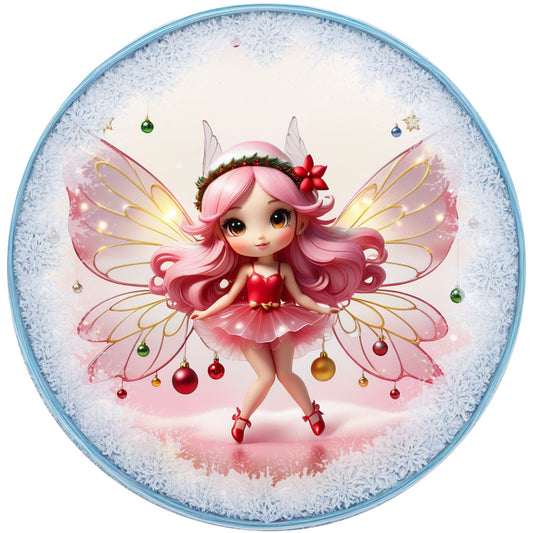 Winter Fairy Ornament Fabric Panel 3
