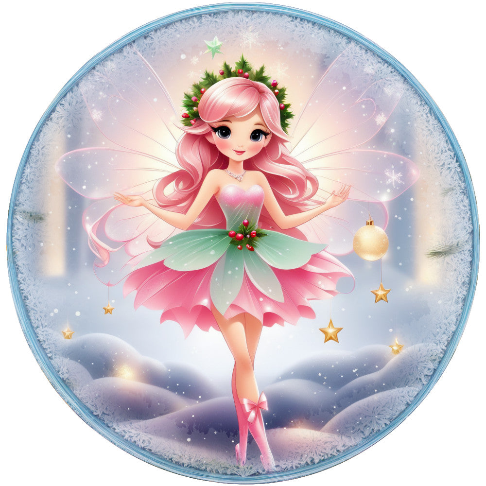Winter Fairy Ornament Fabric Panel 26
