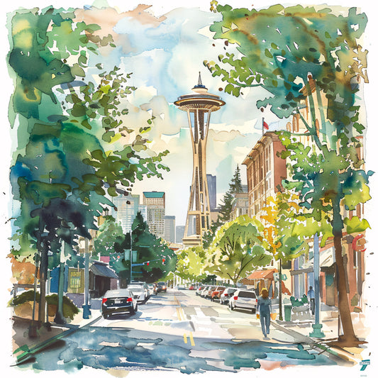 Washington Travel Art Fabric Panel 15