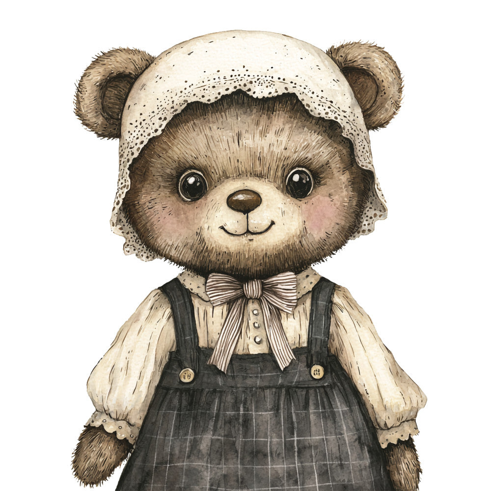 Classic Teddy Bear Fabric Panel 17