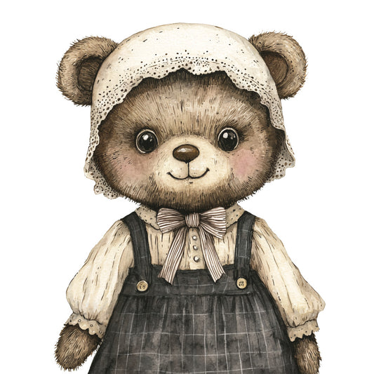 Classic Teddy Bear Fabric Panel 17