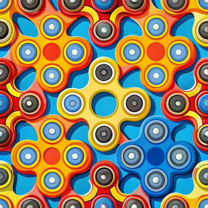 Primary Whirl Pattern 1 Minky Fabric