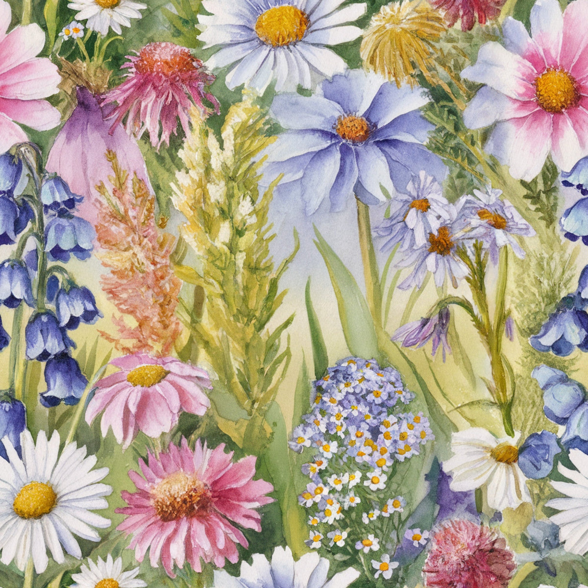 Painted Meadow Pattern 13 Minky Fabric