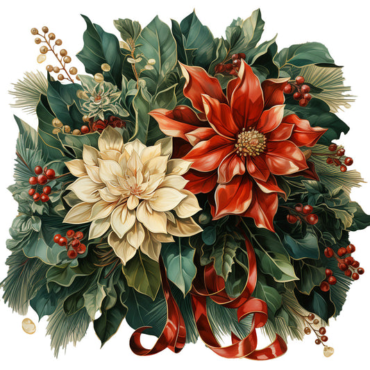 Elegant Christmas Fabric Panel 19