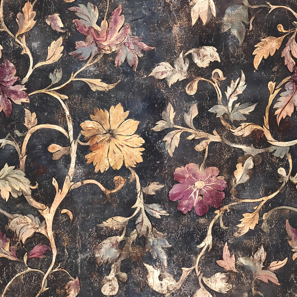 Midnight Harvest Garden Pattern 15 Minky Fabric