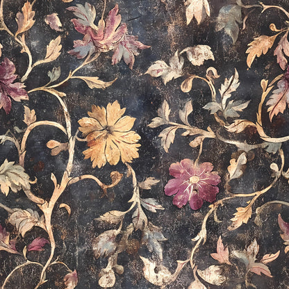 Midnight Harvest Garden Pattern 15 Minky Fabric