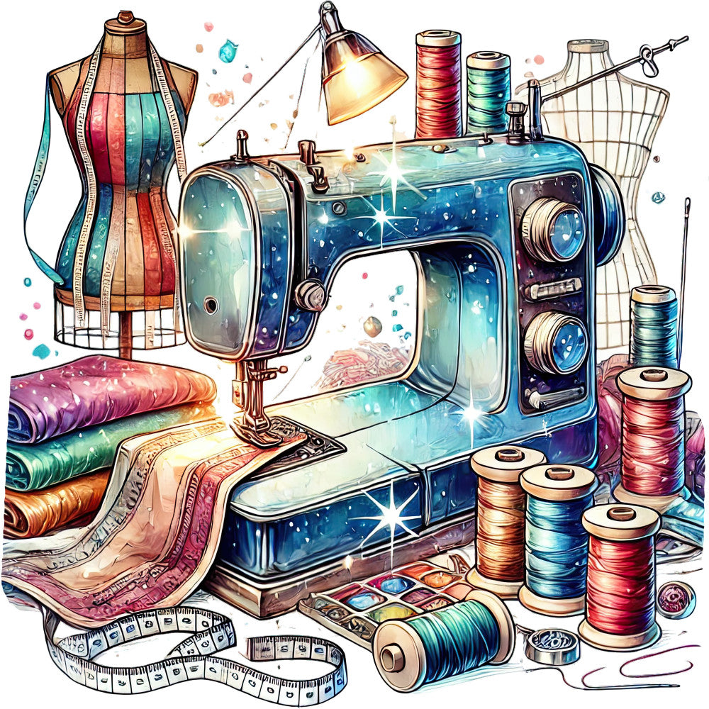 Sewing Scenes Fabric Panel 14