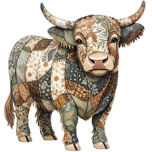 cow, cattle, botanical, floral, leaves, ferns, nature, animal, farmhouse, rustic, vintage, traditional, earth tones, tan, brown, cream, sage green, forest green, charcoal, botanical prints, patchwork, detailed, ornate, artistic, whimsical, folk art, country, pastoral, livestock, domestic animals