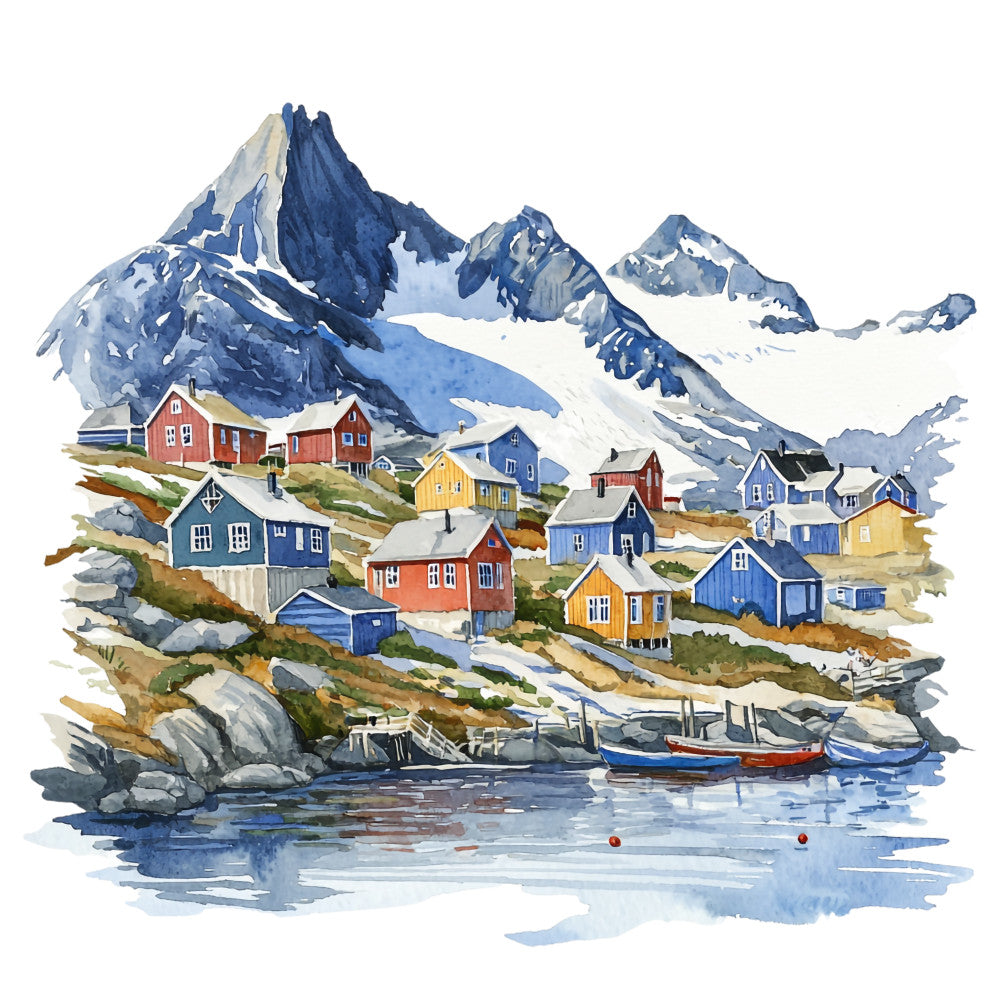 Greenland Landscape Fabric Panel 14