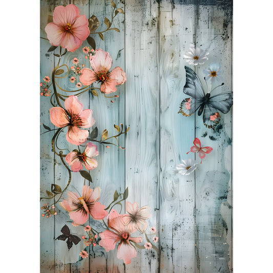 Rustic Butterfly Wall Art Fabric Panel 2