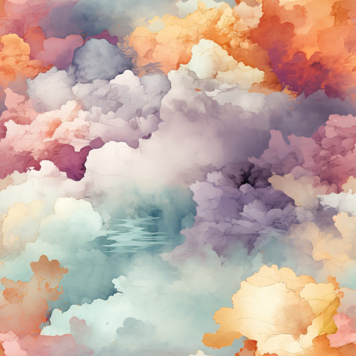 Painted Skies Pattern 9 Minky Fabric