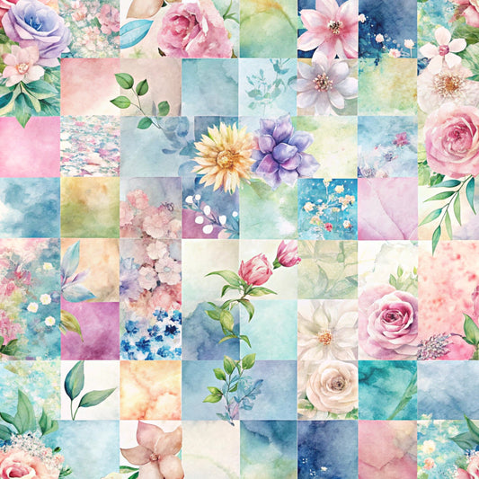 Spring Patchwork Pattern 23 Quilting Cotton Fabric