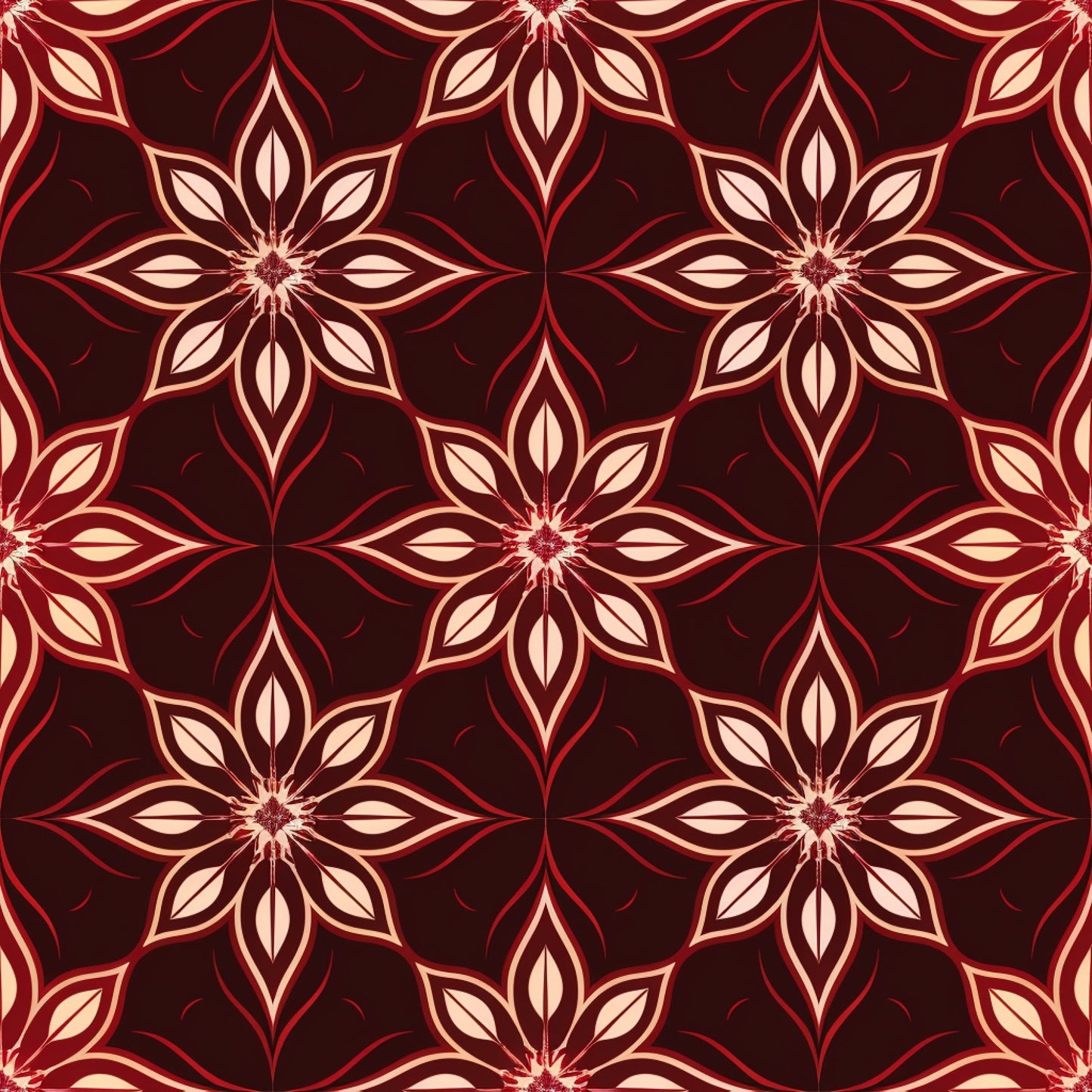 Burgundy Abstract Pattern 2 Quilting Cotton Fabric