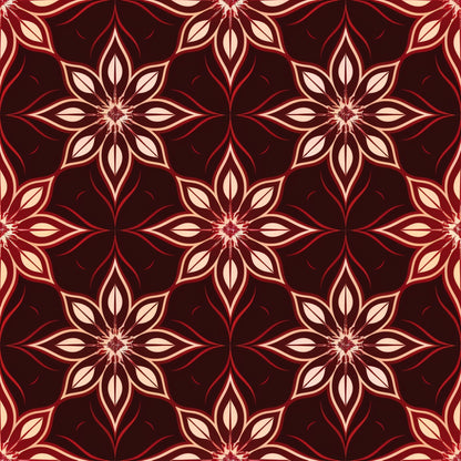 Burgundy Abstract Pattern 2 Quilting Cotton Fabric