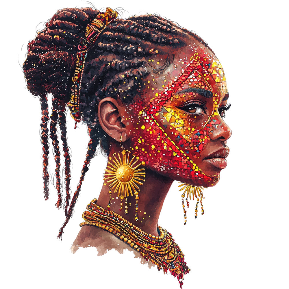 Watercolor Africa Fabric Panel 18