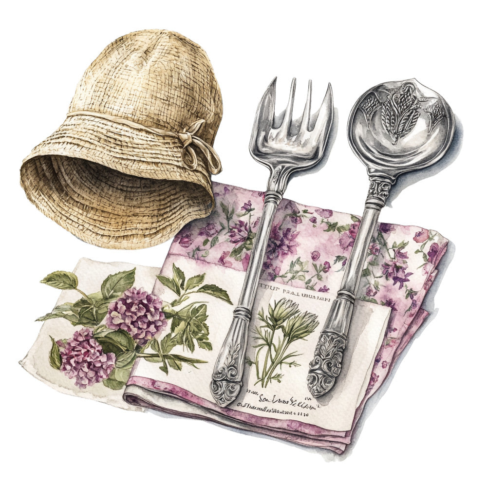 Vintage Garden Fabric Panel 32