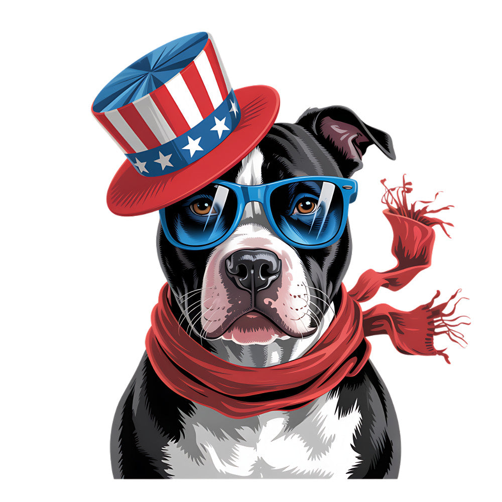4th of July Dog Fabric Panel 18