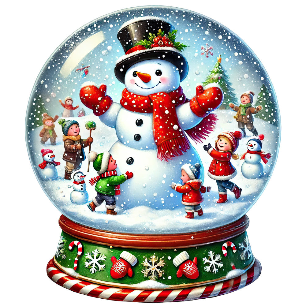 Christmas Snow Globes Fabric Panel 34