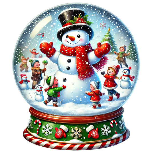 Christmas Snow Globes Fabric Panel 34