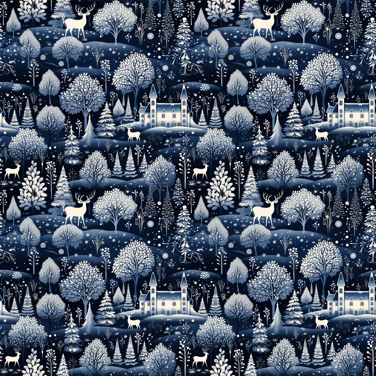 Midnight Forest Pattern 8 Minky Fabric