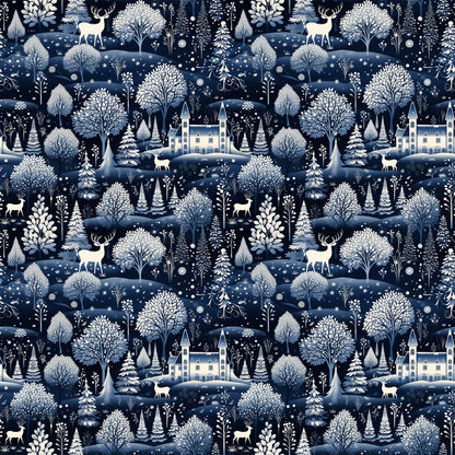 Midnight Forest Pattern 8 Minky Fabric