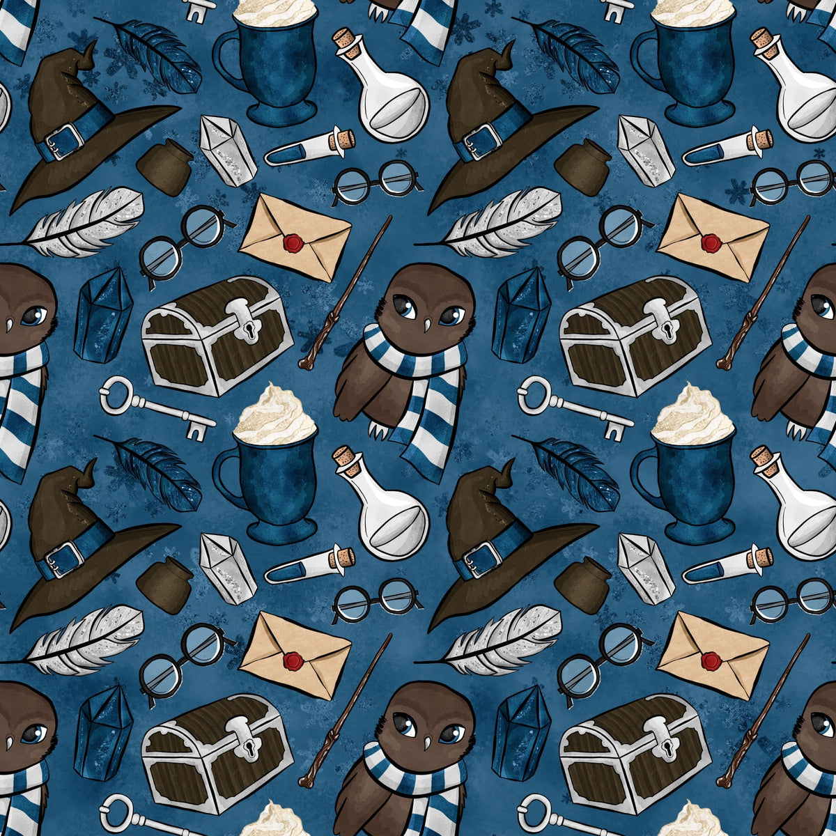 Owl Post Academy Pattern 46 Minky Fabric