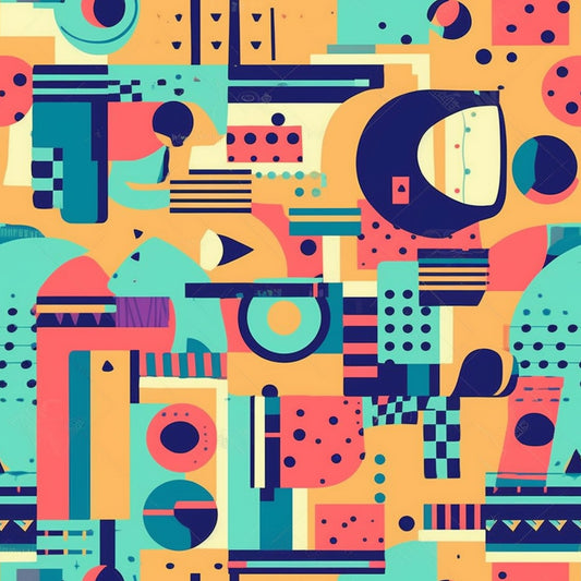 Memphis Pop Pattern 7 Minky Fabric