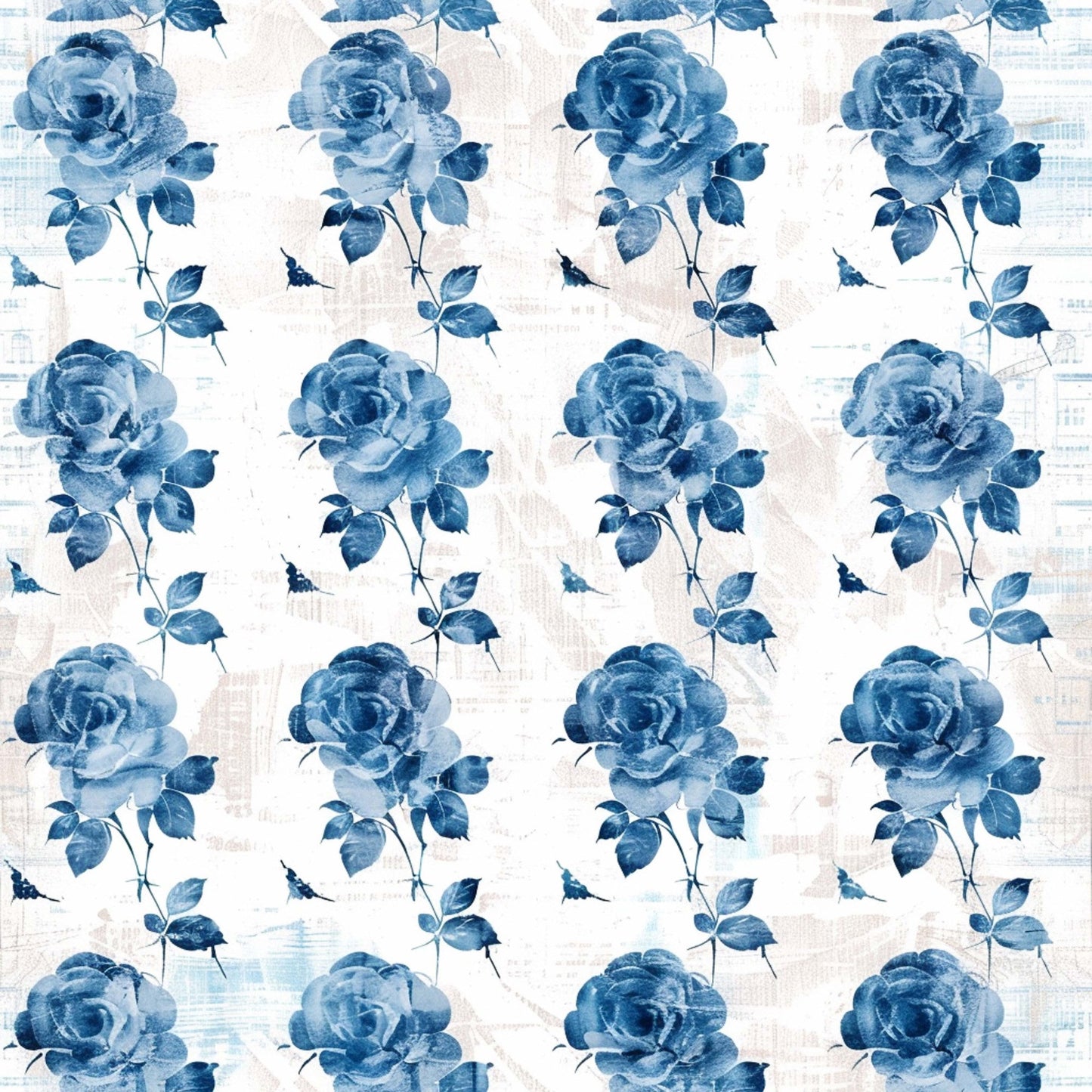 Vintage Farmhouse Blue Pattern 20 Quilting Cotton Fabric