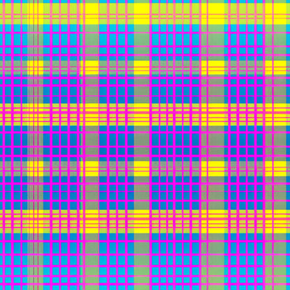 Neon Gingham Pattern 9 Quilting Cotton Fabric