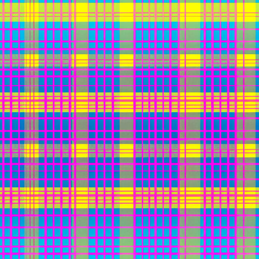 Neon Gingham Pattern 9 Quilting Cotton Fabric