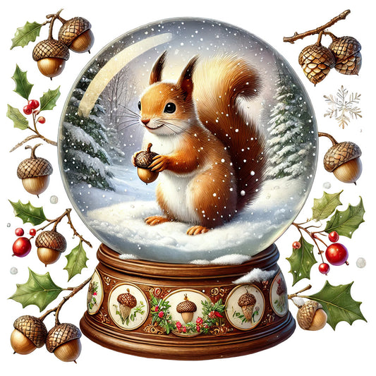 Christmas Snow Globes Fabric Panel 1