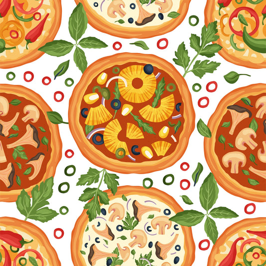 Pizza Pattern 8 Quilting Cotton Fabric