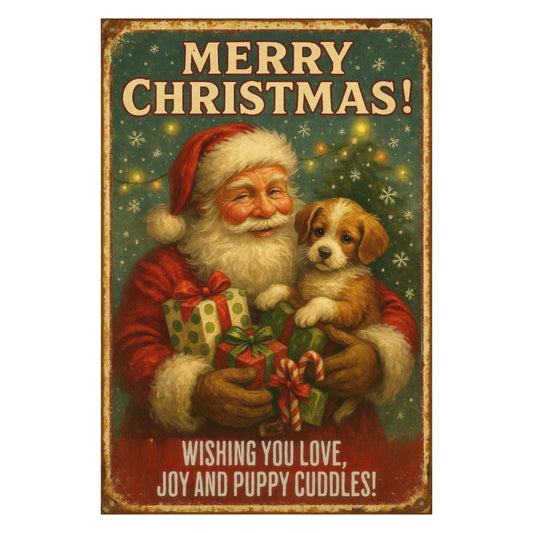 Vintage Christmas Poster Fabric Panel 8