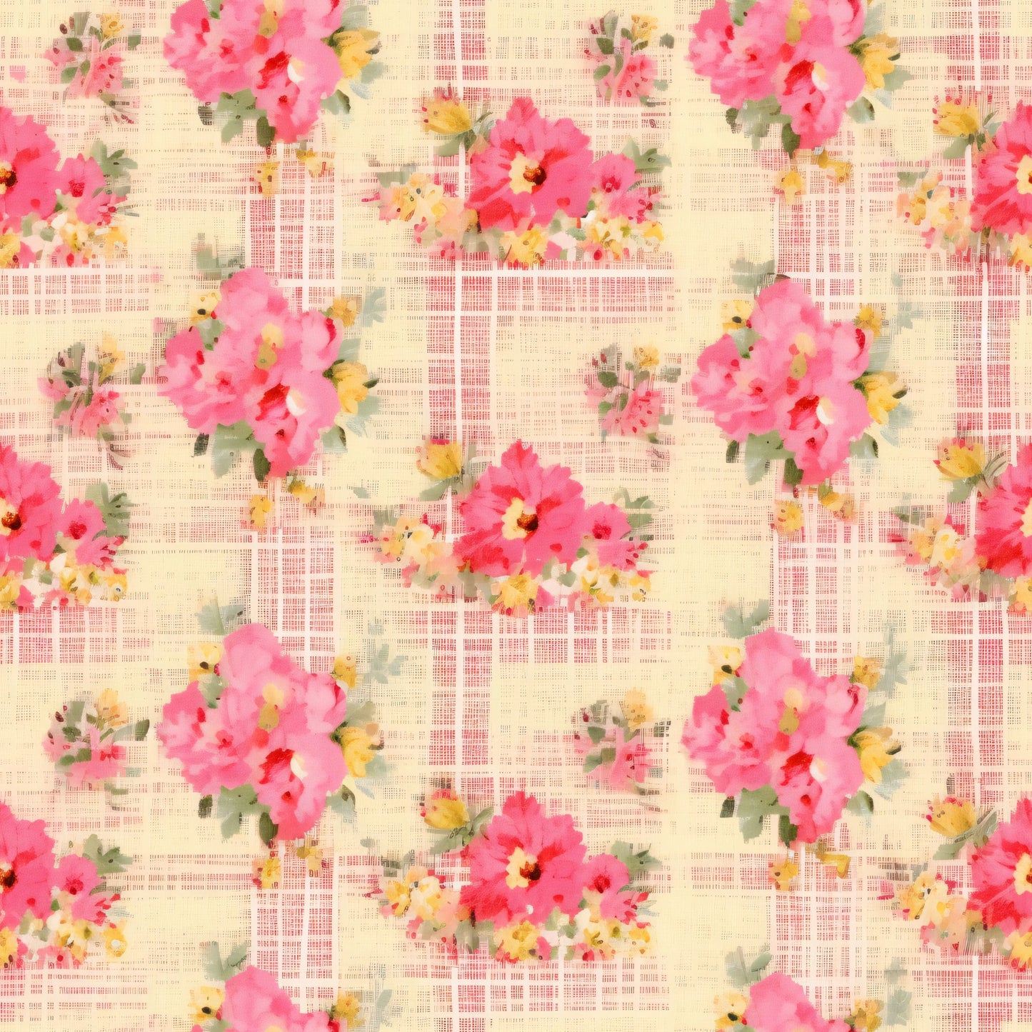 Country Girl Plaid Pattern 6 Quilting Cotton Fabric