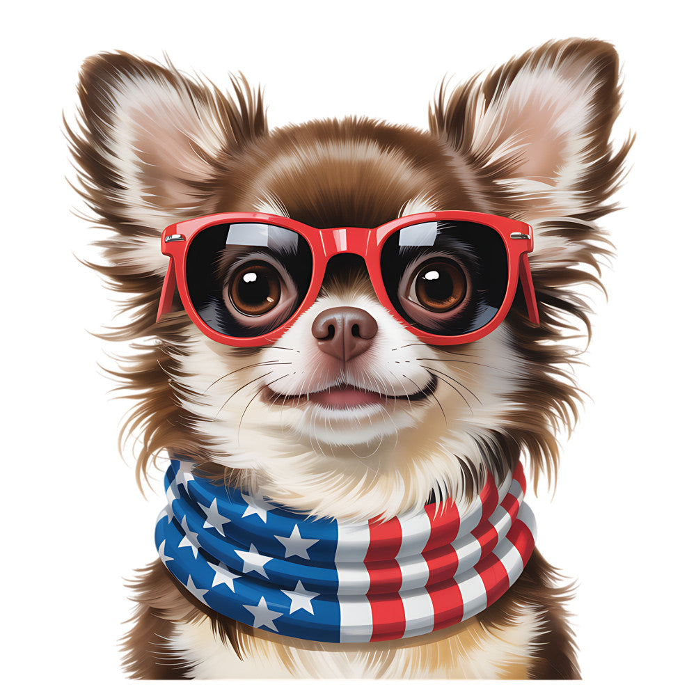 4th of July Dog Fabric Panel 9