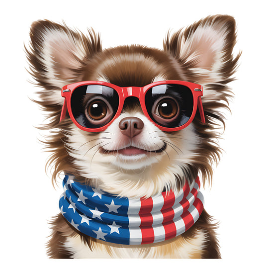 4th of July Dog Fabric Panel 9