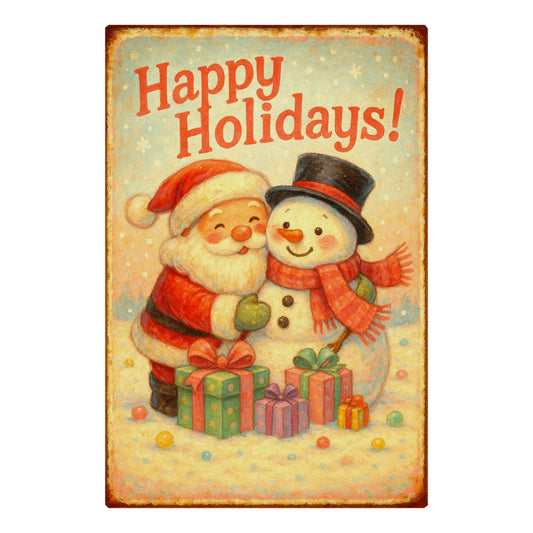 Vintage Christmas Poster Fabric Panel 11