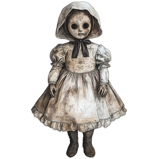 Creepy Dolls Fabric Panel 19