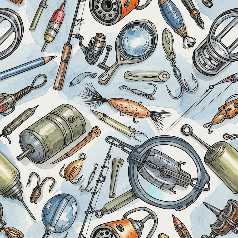 Angler's Vintage Almanac Pattern 17 Minky Fabric
