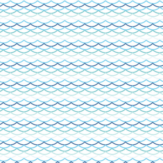 Navy Nautical Sea Pattern 11 Quilting Cotton Fabric