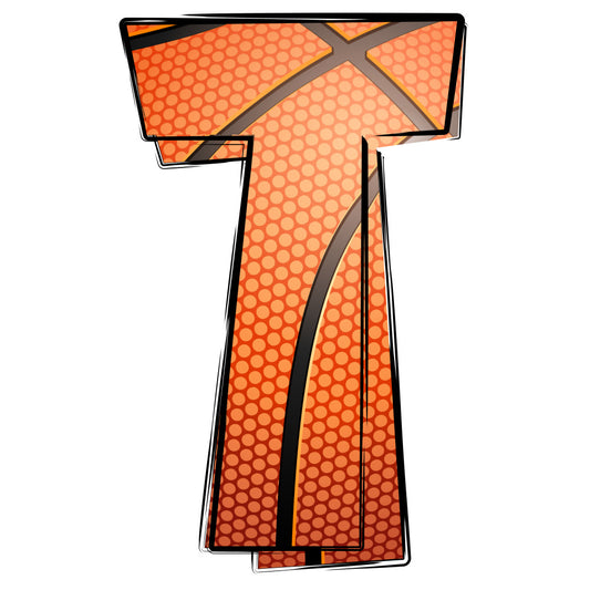 Basketball Doodles Alphabet Fabric Panel 36