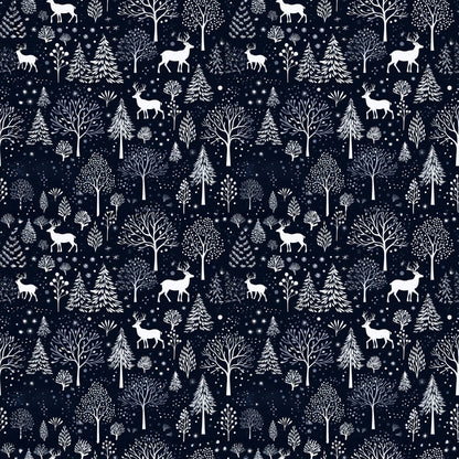Midnight Forest Pattern 1 Minky Fabric