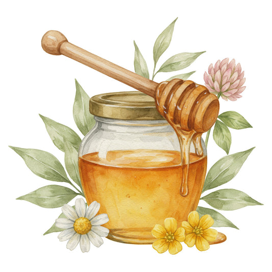 honey jar, watercolor, botanical, floral, nature, bee, daisy, clover, wildflowers, golden yellow, amber, cream, sage green, soft pink, vintage, rustic, farmhouse, cottage core, spring, summer, whimsical, elegant, garden, honey theme, natural, organic, hand-painted, illustration, home decor, wall art