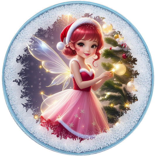 Winter Fairy Ornament Fabric Panel 5