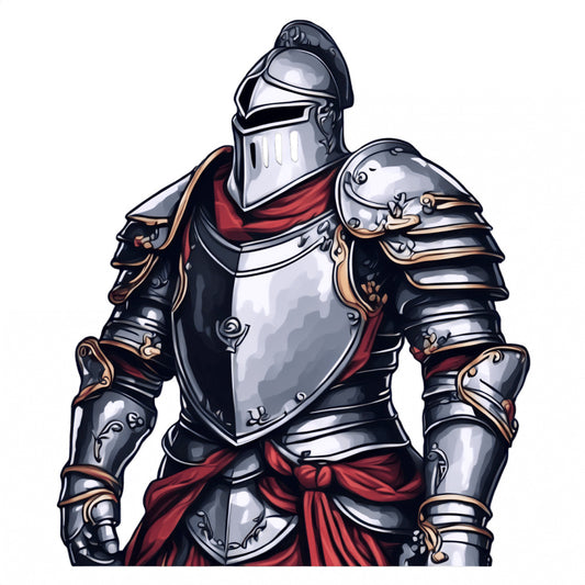 Knight in Armor Fabric Panel 1