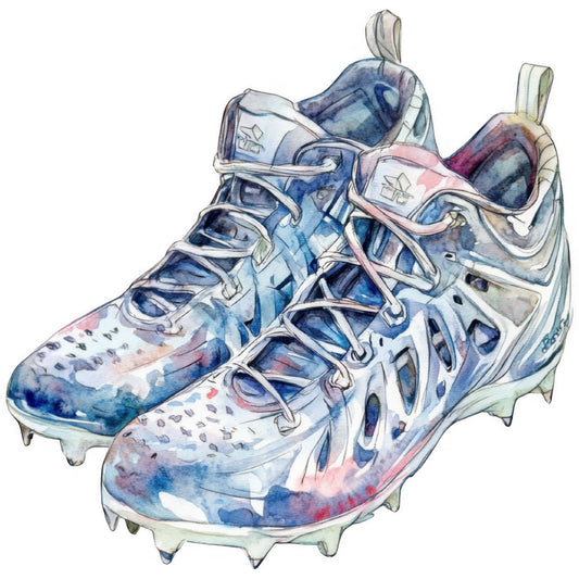 watercolor, sports, athletic shoes, cleats, blue, navy blue, pink, coral pink, white, cream, abstract, modern, watercolor painted, sneakers, footwear, athletic wear, splatter, tie-dye effect, contemporary art, trendy, youth, teen, casual style, sporty, gradient, mixed media, illustrative, detailed design, unisex, fashion themed