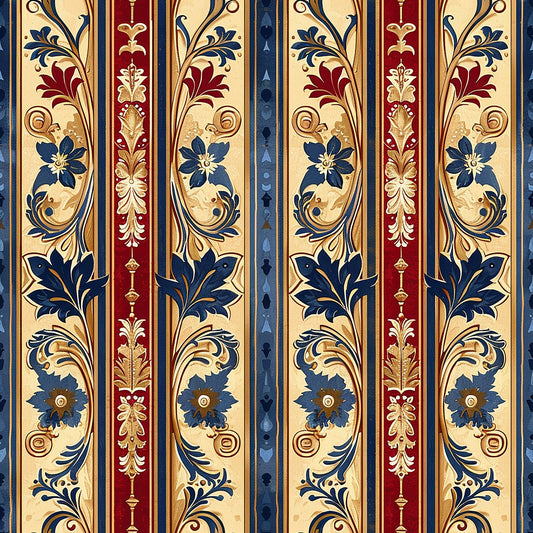 Medieval French Pattern 6 Quilting Cotton Fabric