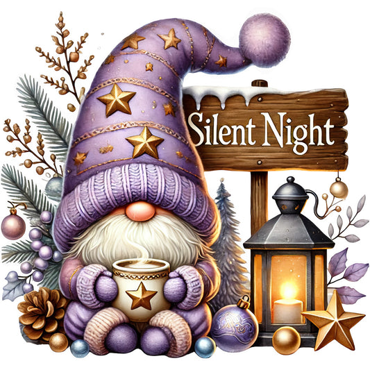 Cozy Christmas Gnomes Fabric Panel 20