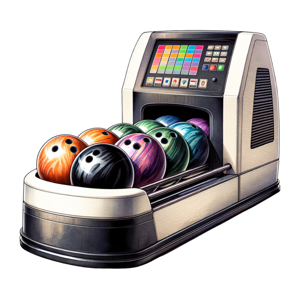 Watercolor Bowling Fabric Panel 6